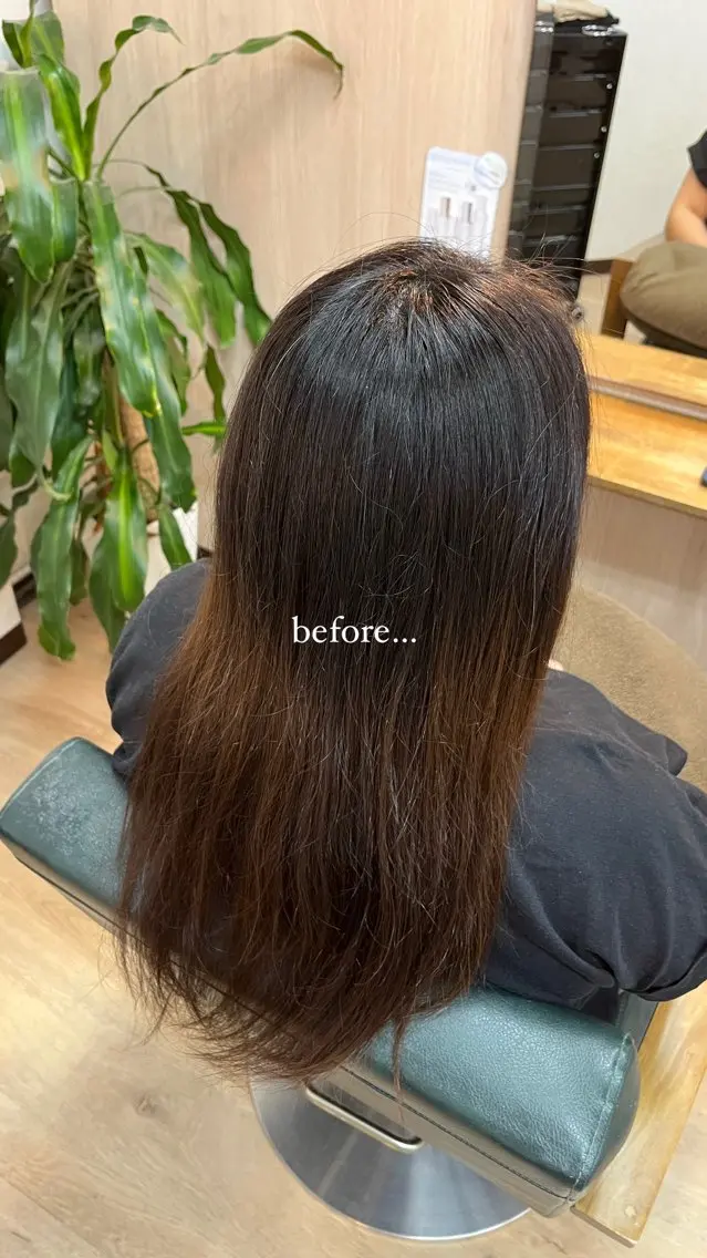 ロング カラー ヘアカラー トリートメント MAHIRU🤍 艶髪・ストレート🫧のヘアスタイル