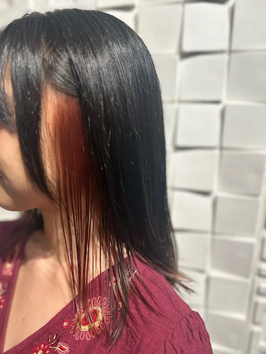 カラー インナーカラー 横浜/宮石怜/ロング カットモデル募集中のヘアスタイル
