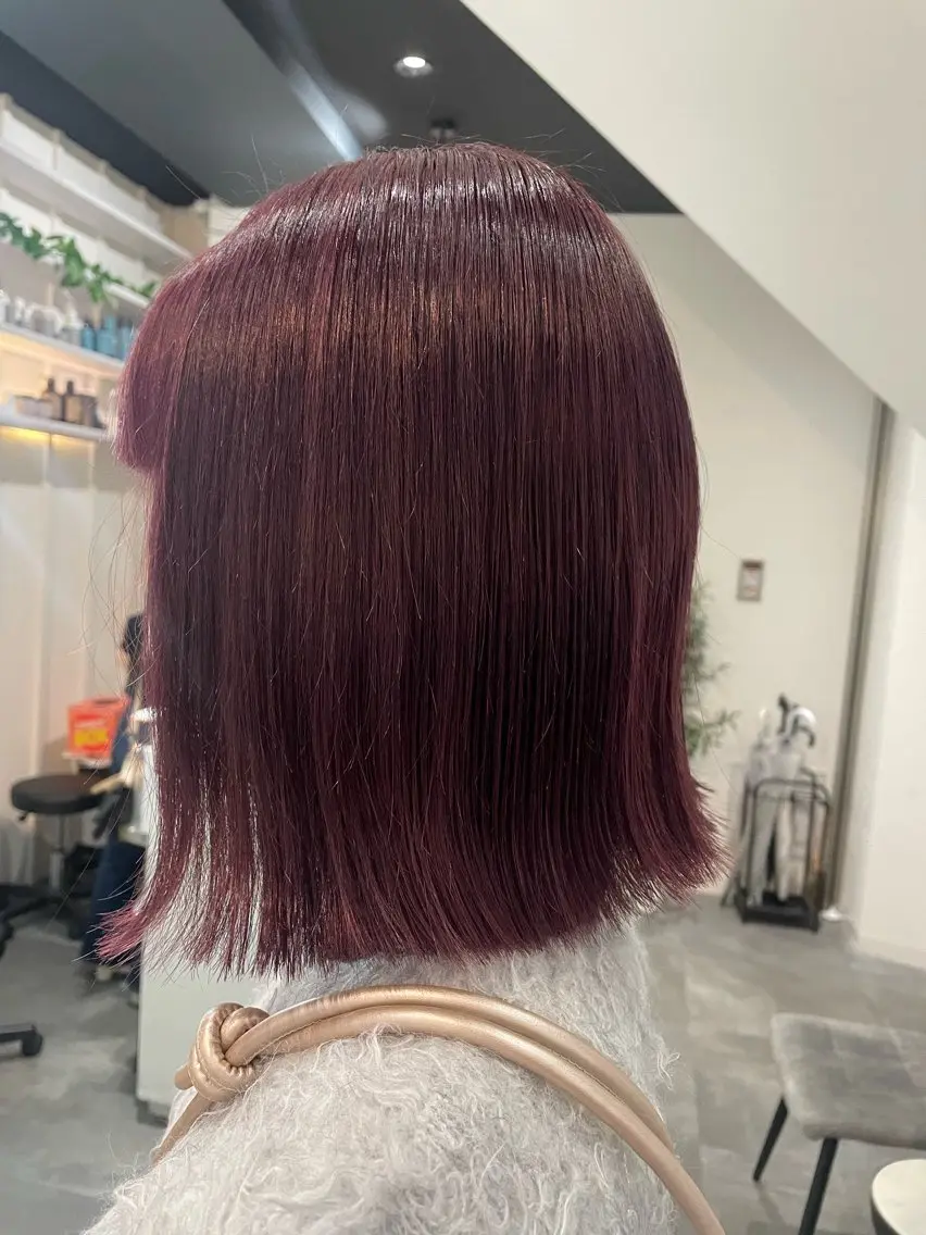 ミディアム カラー ブリーチ ブリーチなしカラー ピンクカラー 似合わせスタイル🪮 🌿まなべさとみ🌿のヘアスタイル
