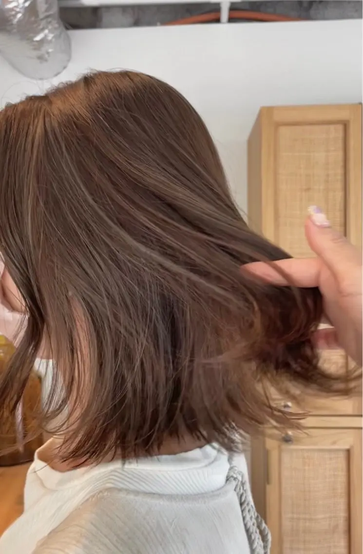 ミディアム カラー カット ヘアカラー 福島kico ナカウチのヘアスタイル