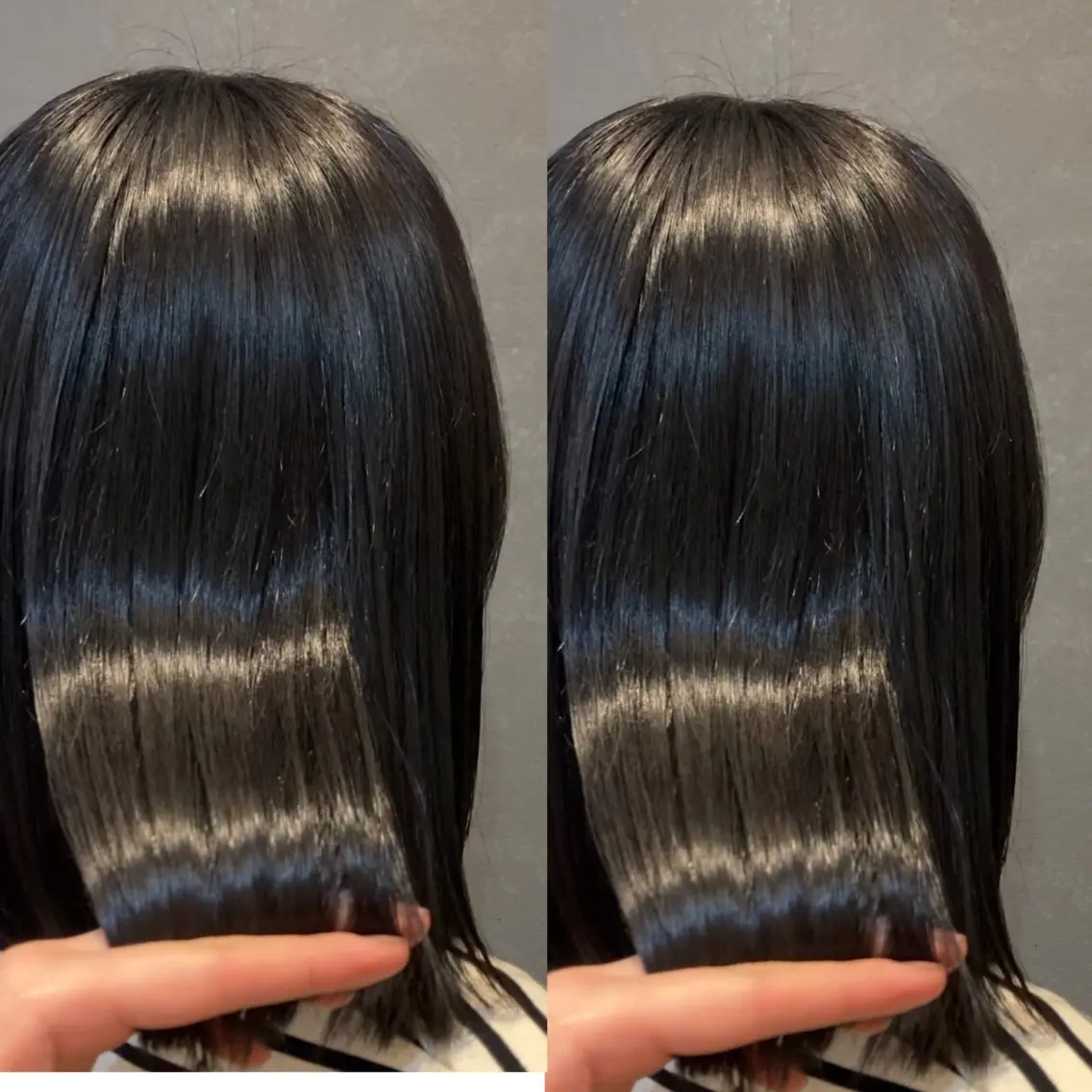 ミディアム カラー 伸ばしかけ 髪質改善 トリートメント み うのヘアスタイル