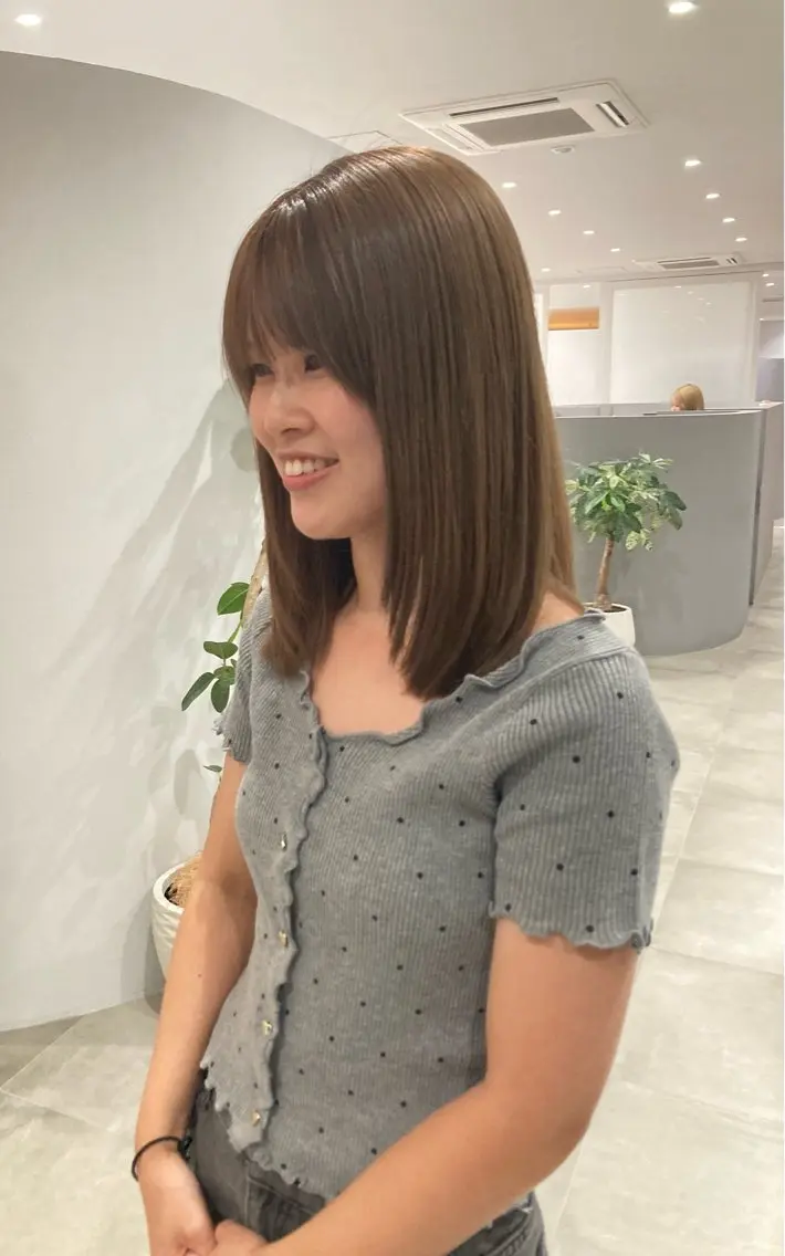 ミディアム カラー ヘアカラー 河内 秀斗のヘアスタイル