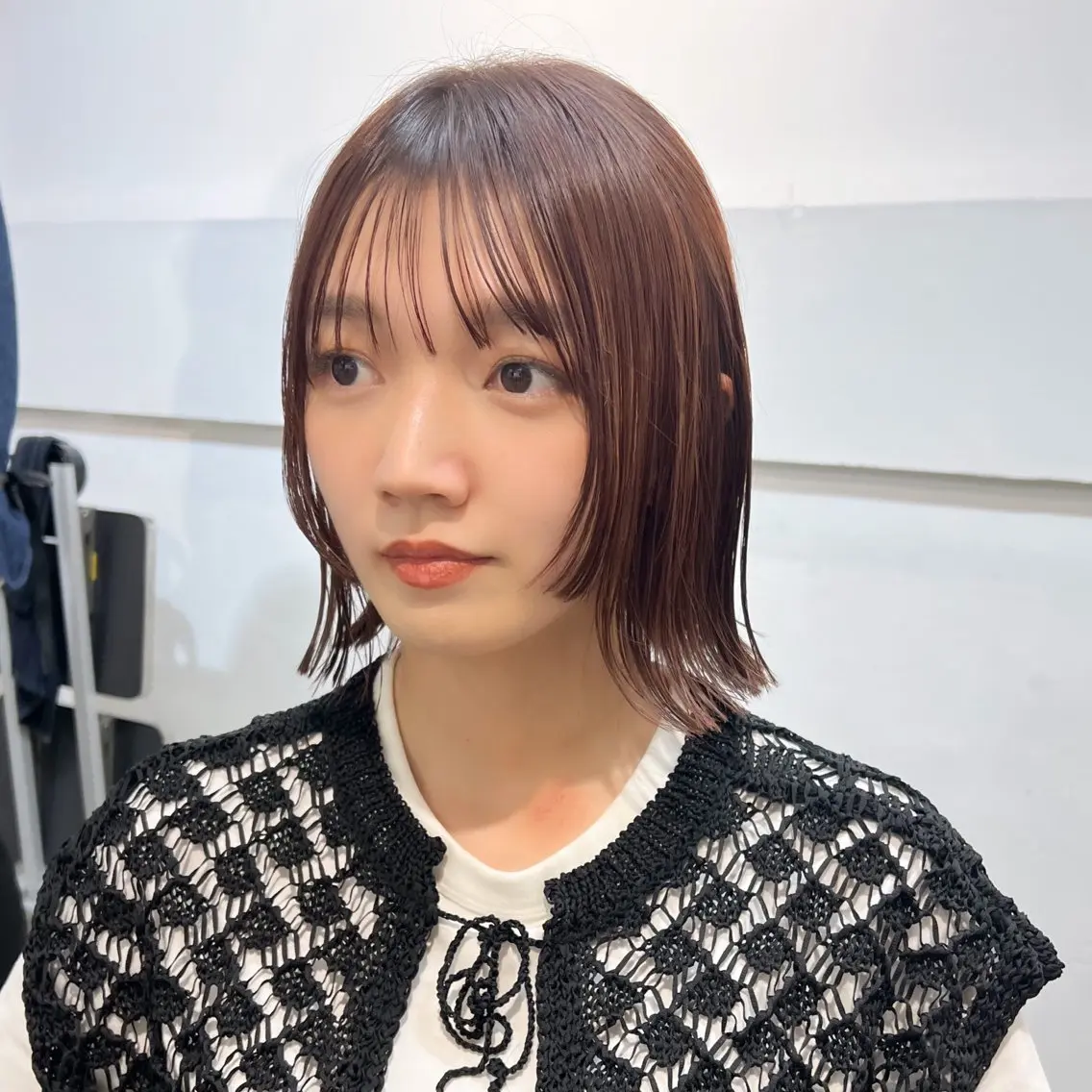 ミディアム カラー ボブ カット ヘアカラー トリートメント レイヤーカットのプロ 大人ヘア宮森貴志のヘアスタイル