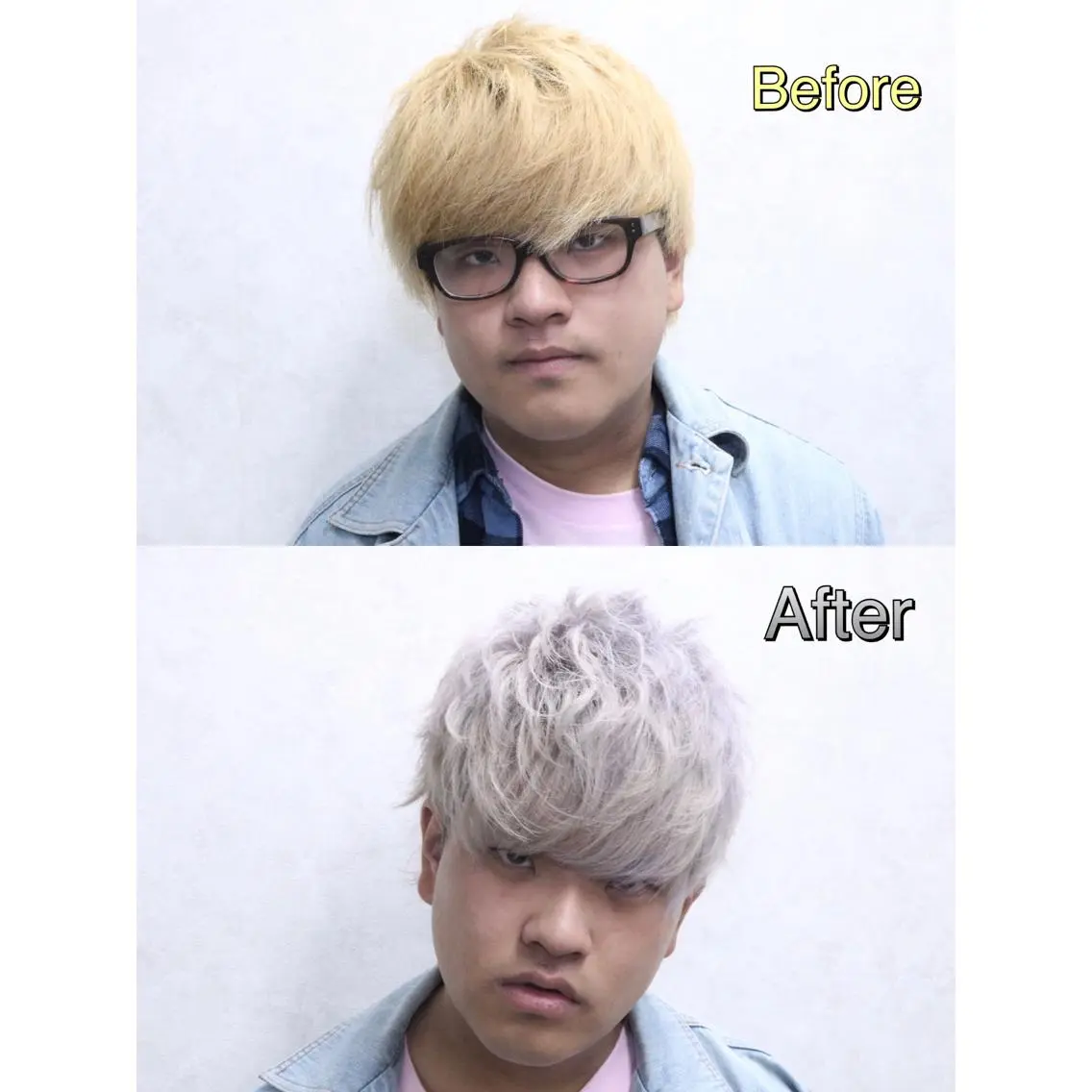 ショート カラー メンズ メンズブリーチ メンズウルフカット ブリーチ シルバー ウルフカット 【男性専門】岩崎凌 ✂︎楽しい時間を！のヘアスタイル