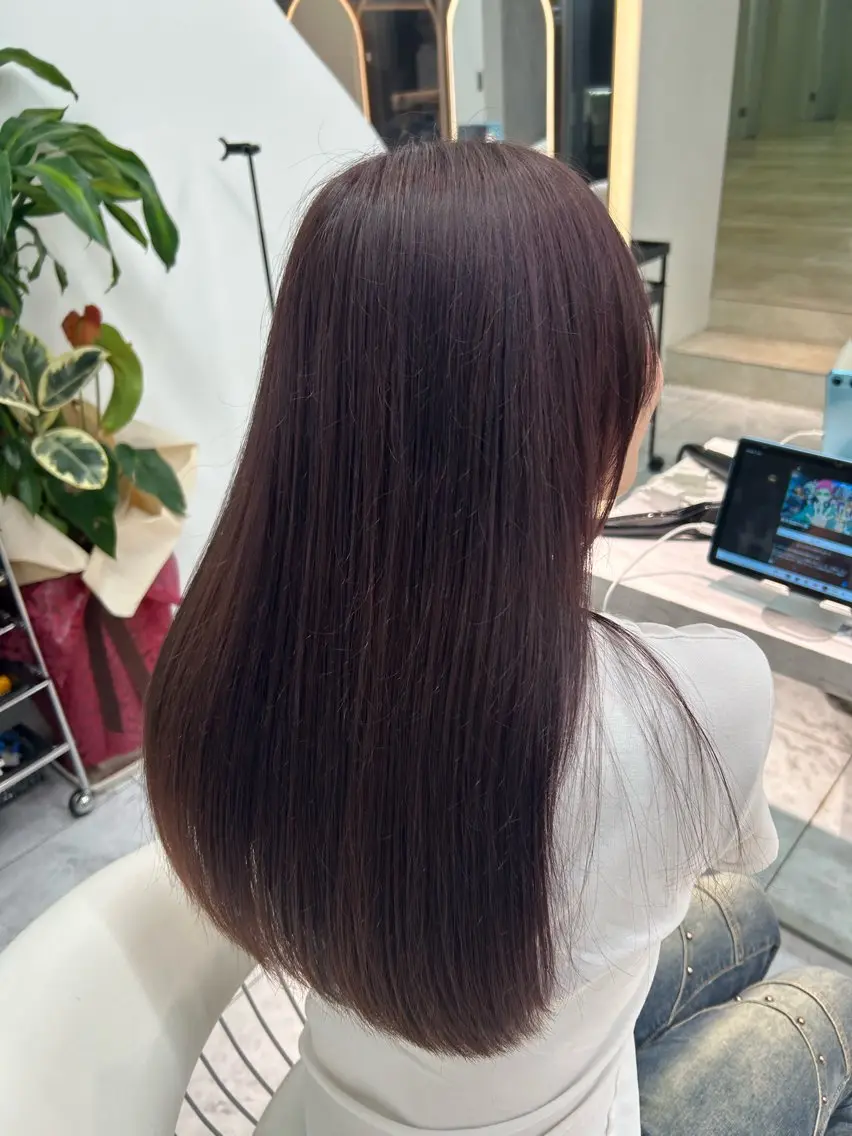 セミロング カット ヘアカラー トリートメント Shousui Mutsumiのヘアスタイル