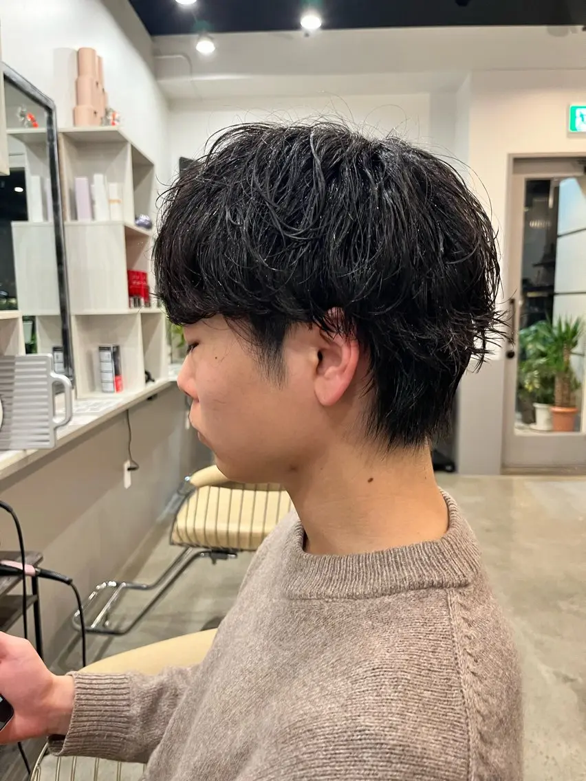 ショート パーマ メンズ メンズパーマ カット パーマ トリートメント dogstar小林諒 パーマ/レイヤーのヘアスタイル