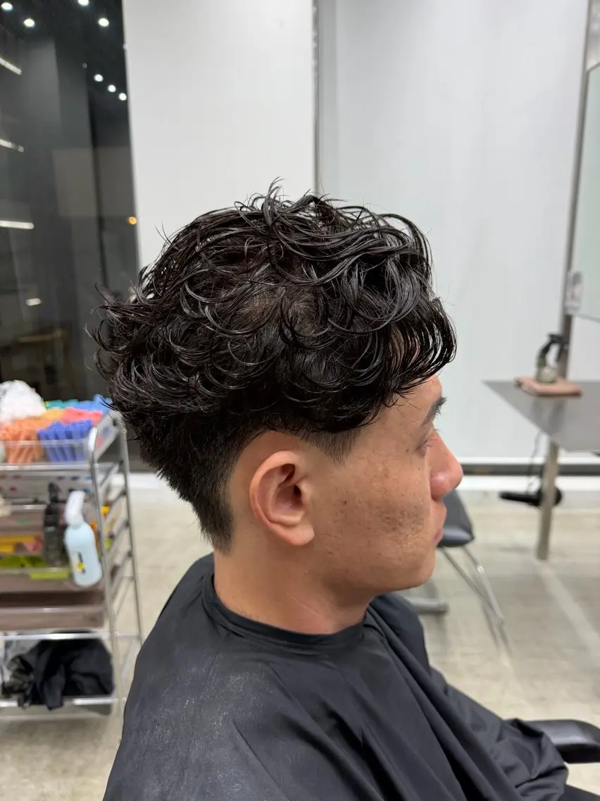 ショート パーマ メンズ カット パーマ fifth天神 パーマ特化/石橋航海のヘアスタイル