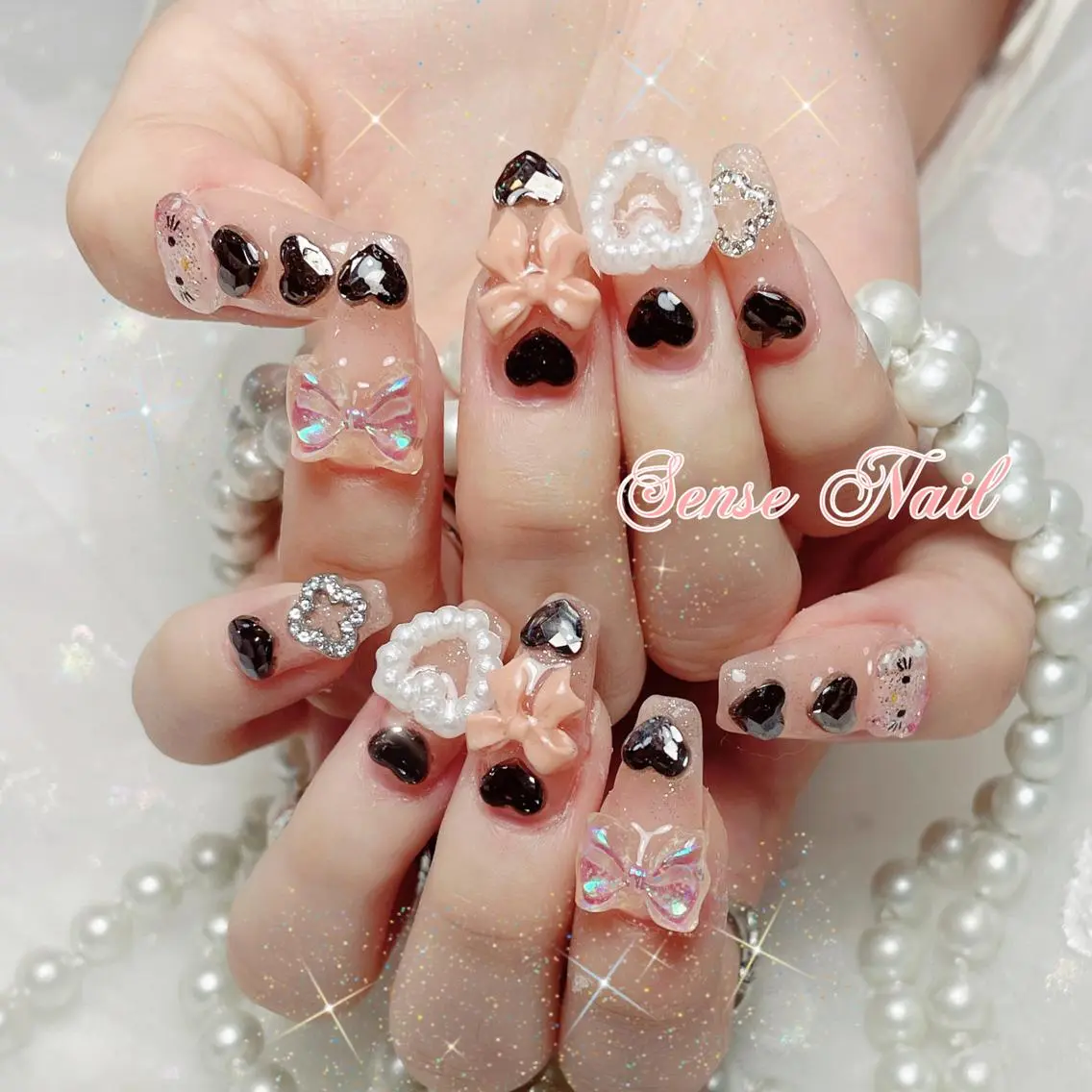 ロング カラー パーマ ヘアアレンジ メンズ マツエク・マツパ ネイル キッズ アイブロウ 🎀Sense Nail池袋店🎀のネイルデザイン