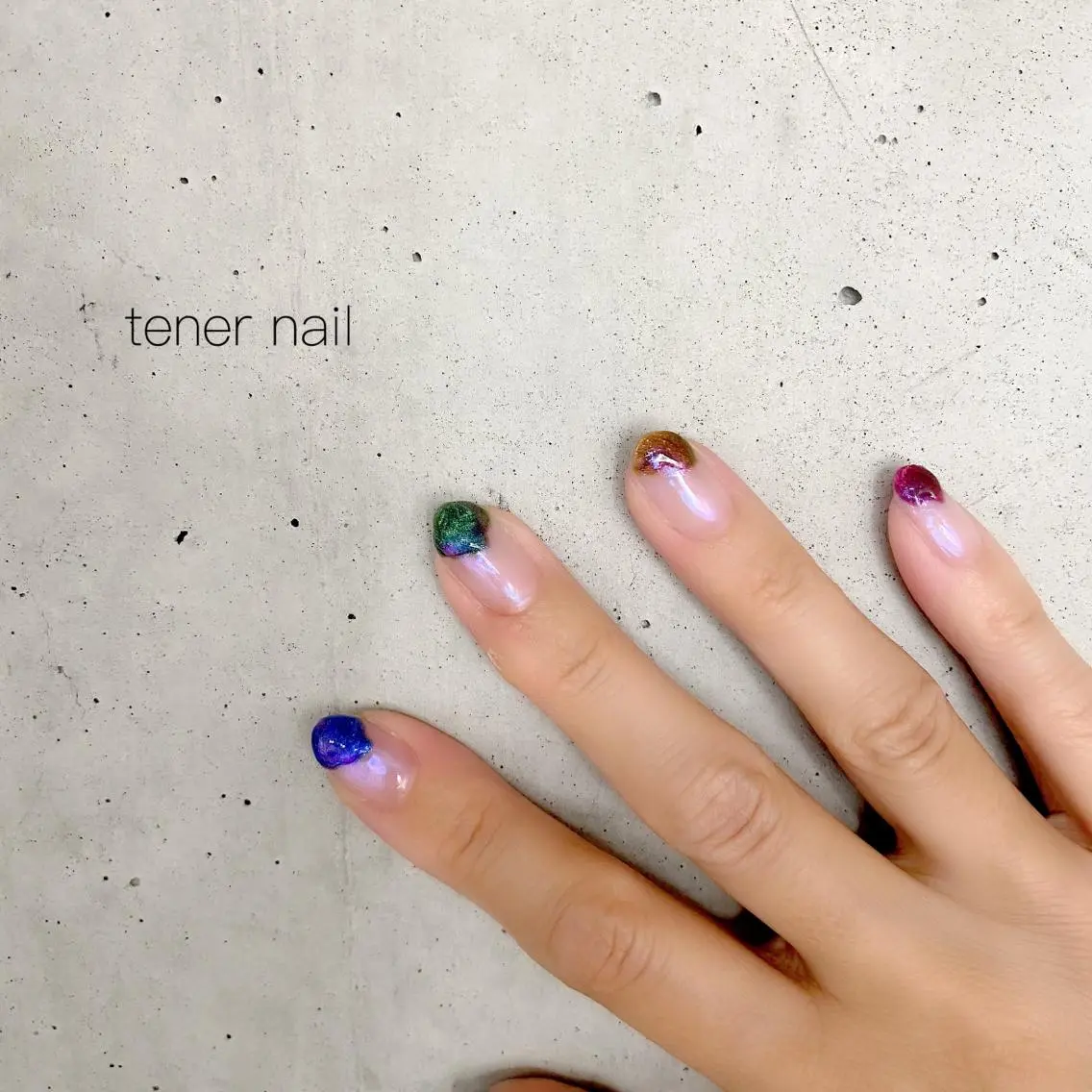 ネイル フレンチネイル マグネットネイル マグネットフレンチ テネルネイル tener nailのネイルデザイン