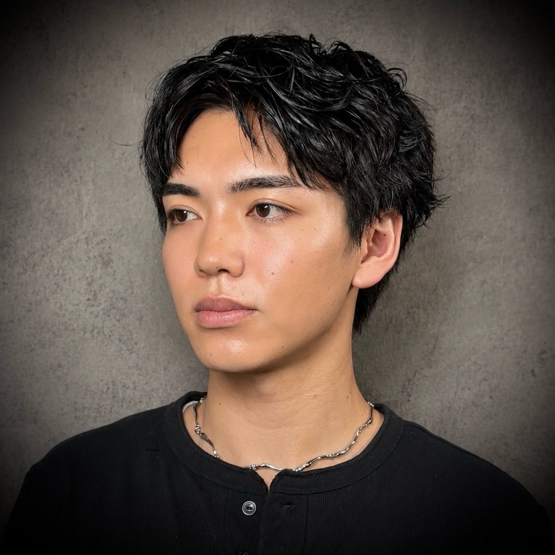 ショート パーマ メンズ カット パーマ ヘアセット スパイキーショート 心斎橋【戸兵吏駒】のヘアスタイル