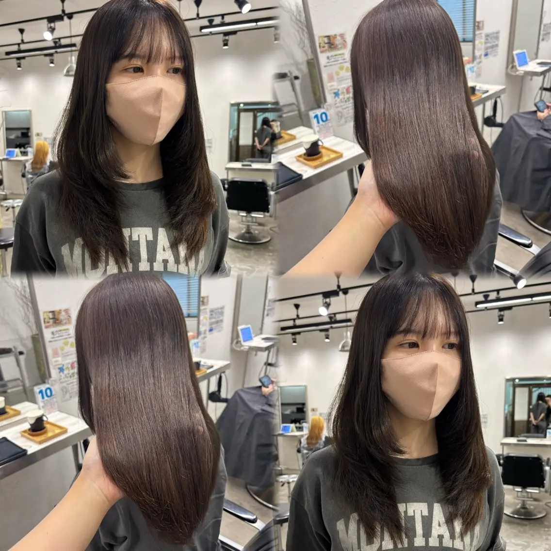 セミロング カラー カット ヘアカラー トリートメント 髪質改善ストレート /暖色カラー🎀🪞のヘアスタイル