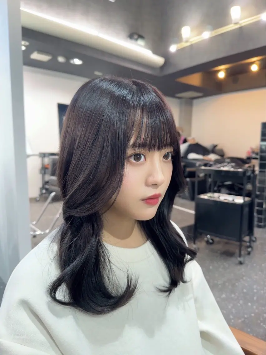ロング カラー カット ヘアカラー トリートメント 髪質改善⭐️縮毛矯正 中野⭐️Rinaのヘアスタイル