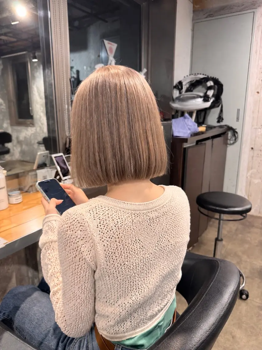 ショート カット ヘアカラー トリートメント ヘッドスパ ヘアセット 🩵必ず可愛く ボブ／ショート🩵のヘアスタイル