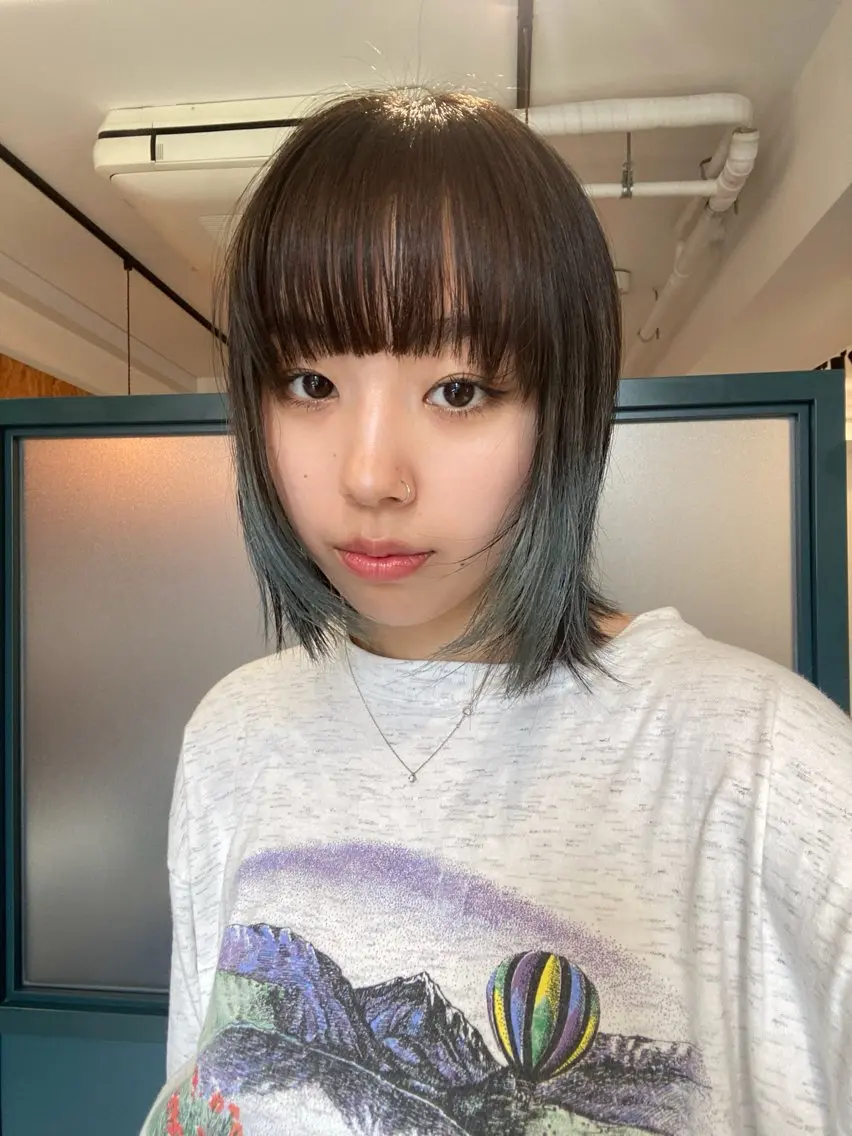 ショート ヘアカラー トリートメント YUUKI/ウルフ .ボブパーマのヘアスタイル