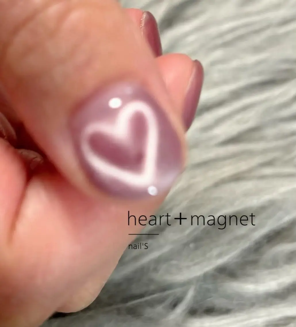 ネイル ハート マグネットネイル nail salon ELUのネイルデザイン