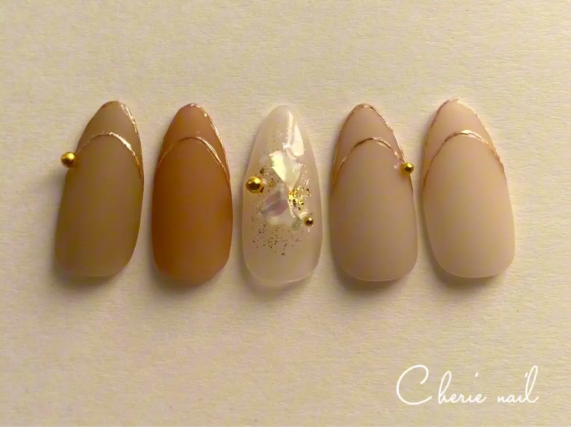 ネイル ジェルネイル オフィスネイル ハンドネイル Cherienail yunaのネイルデザイン