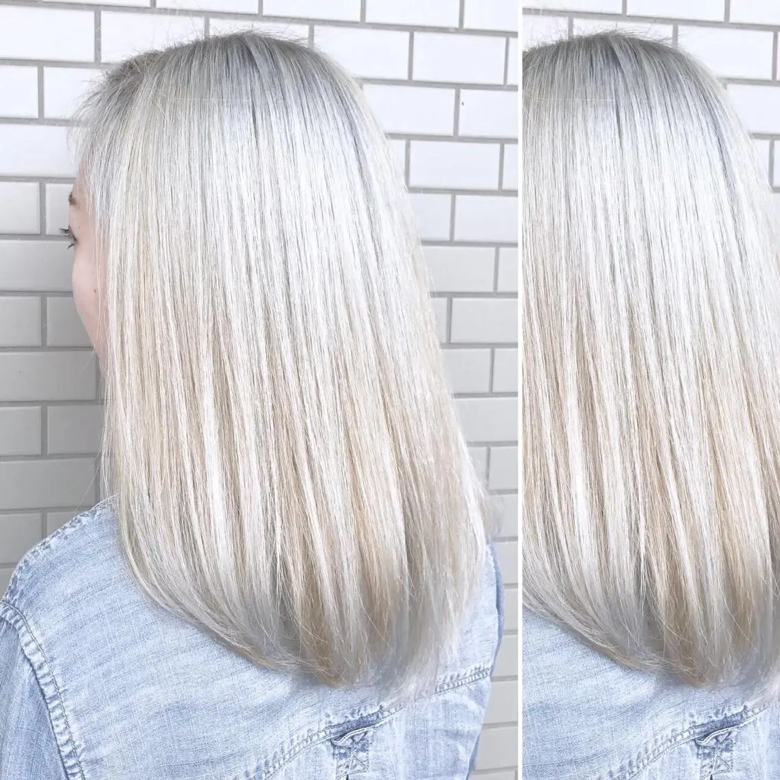 ミディアム カラー JuNブリーチに 縮毛矯正するプロのヘアスタイル