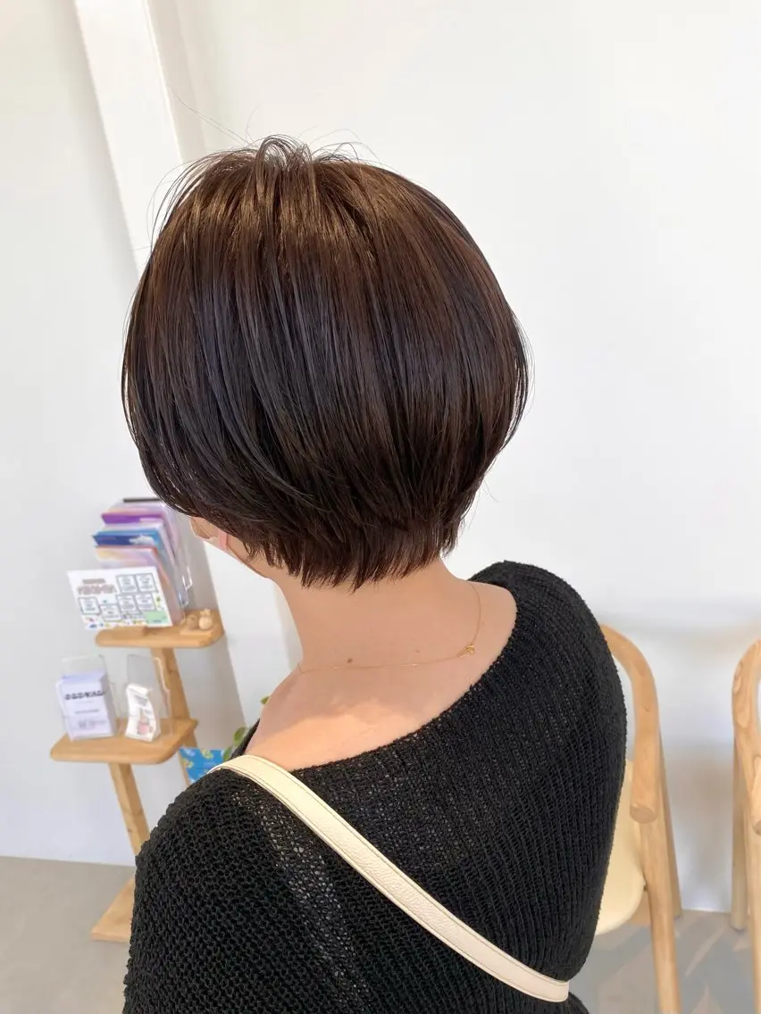 ショート カラー ショートボブ ブラウンカラー ナチュラルブラウン ボブ ショートヘア 川合 勇気のヘアスタイル