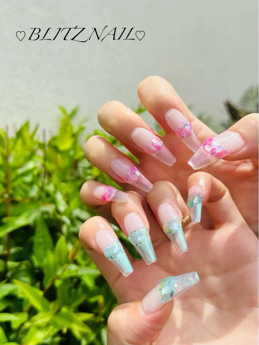 ネイル クリアネイル ネイルチップ BLITZ Nail 岩田💅🏻✨のネイルデザイン