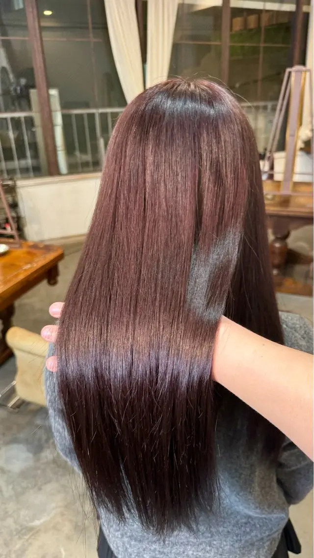 【 ⚡当日限定1枠⚡ 】艶カラー＋カット+2stepトリートメントの写真