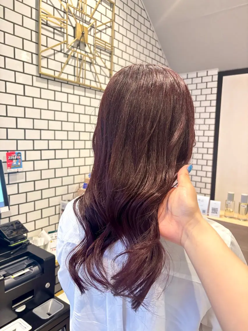 ロング カラー ピンクカラー ヘアカラー 古田 穂香/似合わせカラーのヘアスタイル