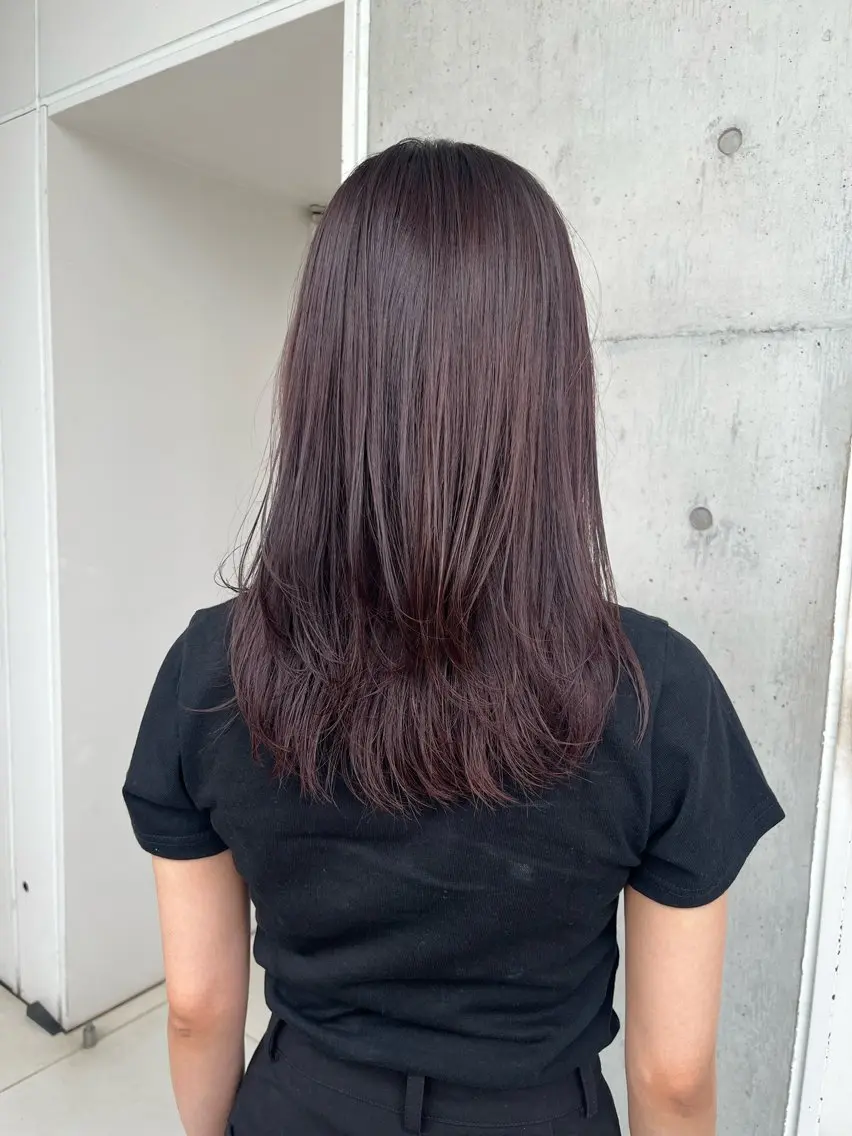 ミディアム カラー ブリーチ ブリーチなしカラー レイヤーカット ヘアカラー トリートメント yukari/ 立川美容室のヘアスタイル