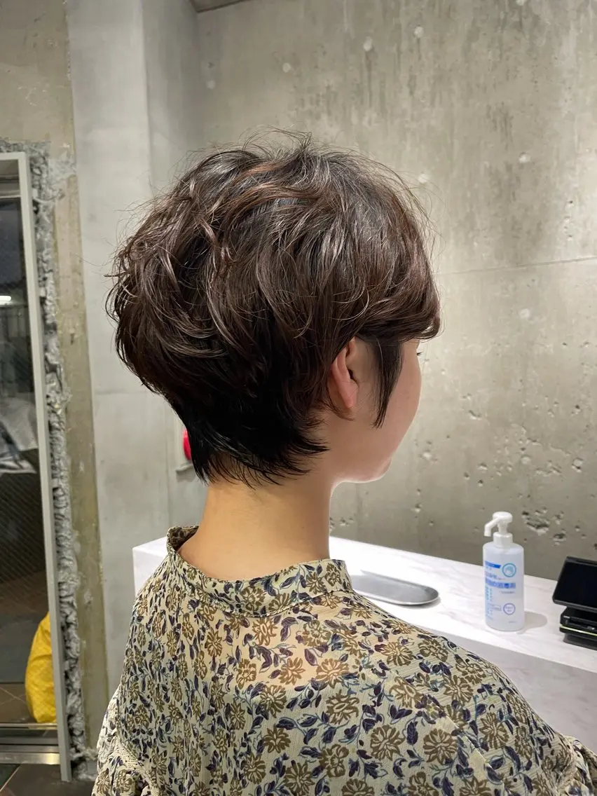 ショート パーマ ショートヘア ショートパーマ 🫧ちひろ🫧のヘアスタイル