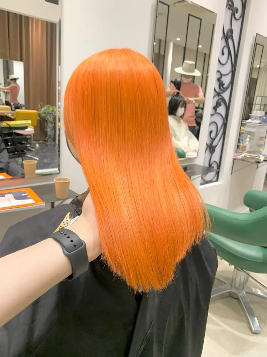 ミディアム カラー カット ヘアカラー トリートメント ヘアセット 🫧艶ダブルカラー ブリーチ🫧トモヤのヘアスタイル