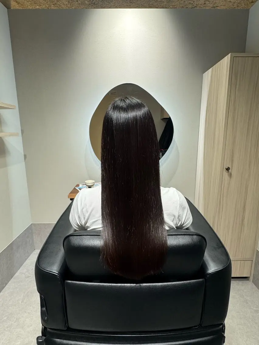 ロング カット ヘアカラー 縮毛矯正 トリートメント 博多美容室NAVY 橋本心縮毛矯正のヘアスタイル