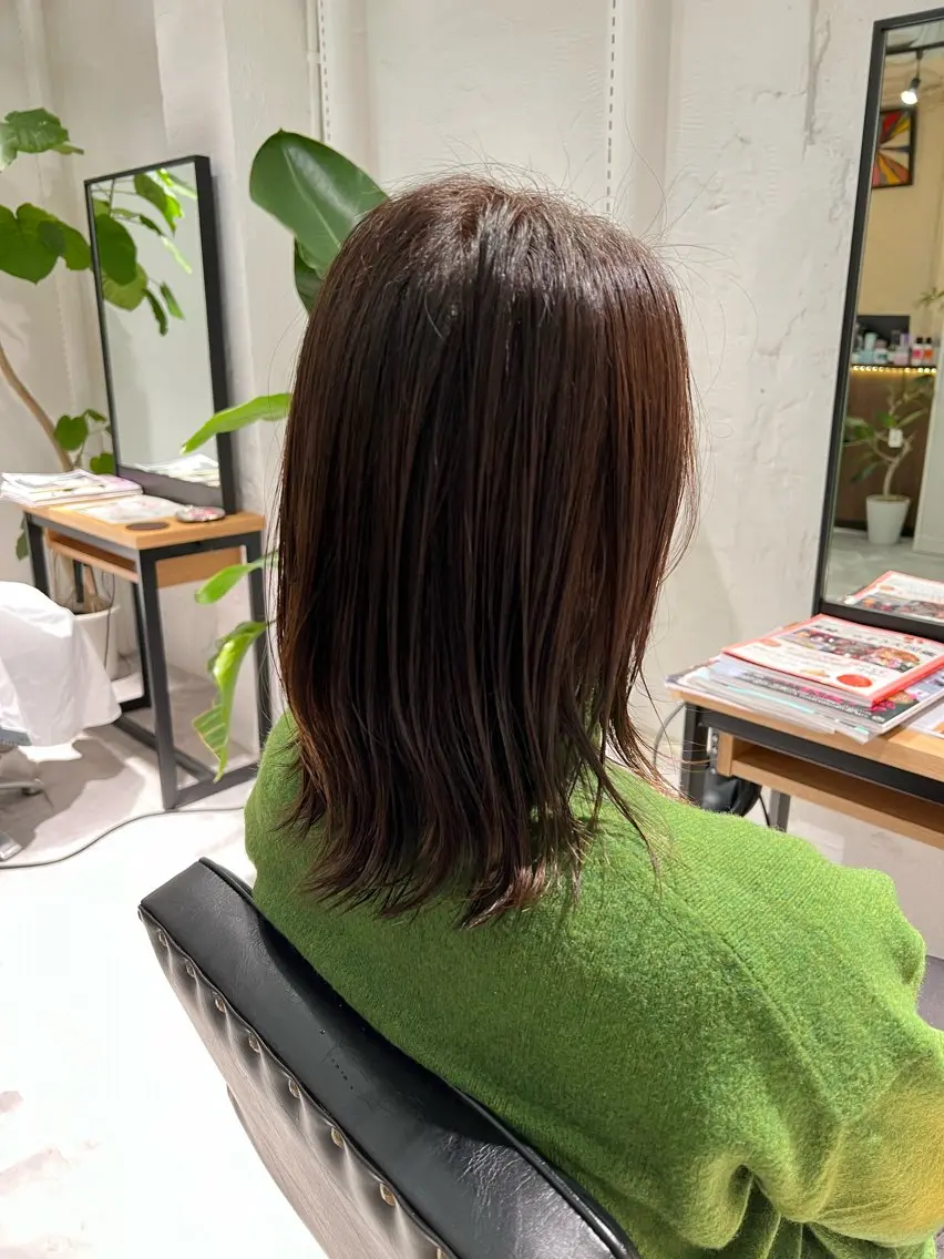 ミディアム カラー ヘアアレンジ ブラウンカラー 「sumi」 AMIのヘアスタイル