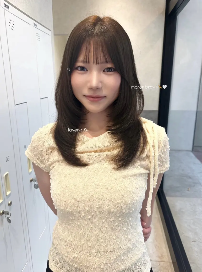 セミロング カット ヘアカラー トリートメント ai ｜ 似合わせhair♡のヘアスタイル