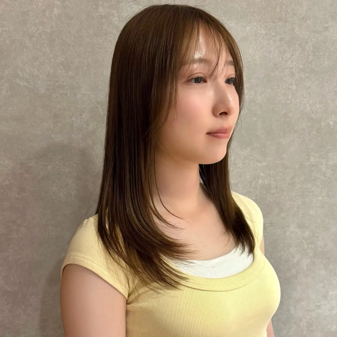 ミディアム ヘアカラー 透明感/オリーブ /わがつまこうすけのヘアスタイル