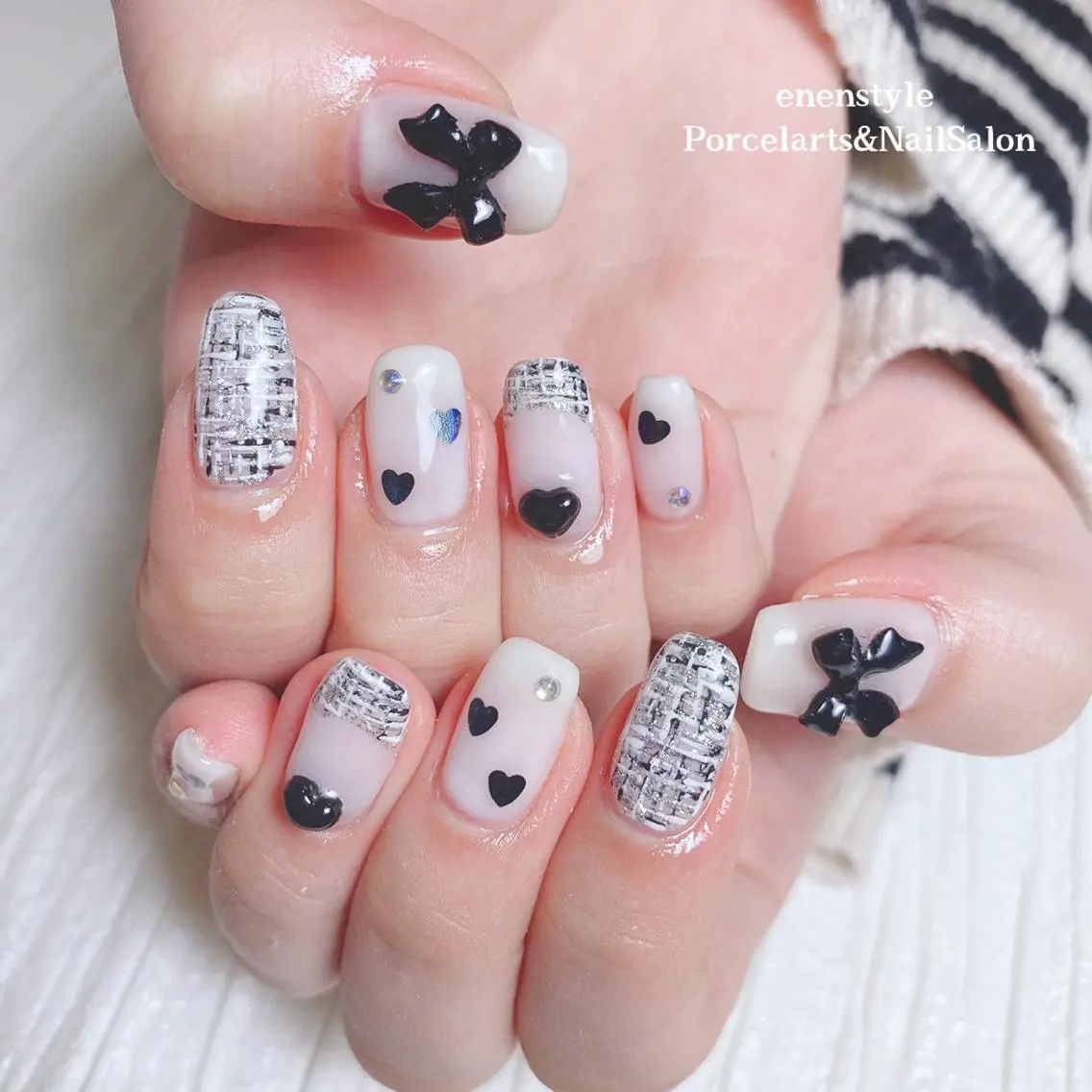 ミディアム ネイル 🐾enen style 🐾のネイルデザイン