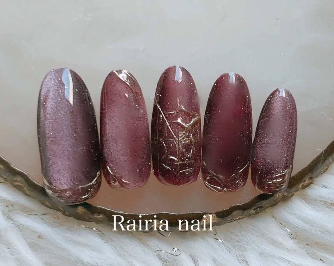 ネイル アートネイル ジェルネイル ハロウィン 持ち込み ニュアンスネイル Rairia nail本八幡店のネイルデザイン