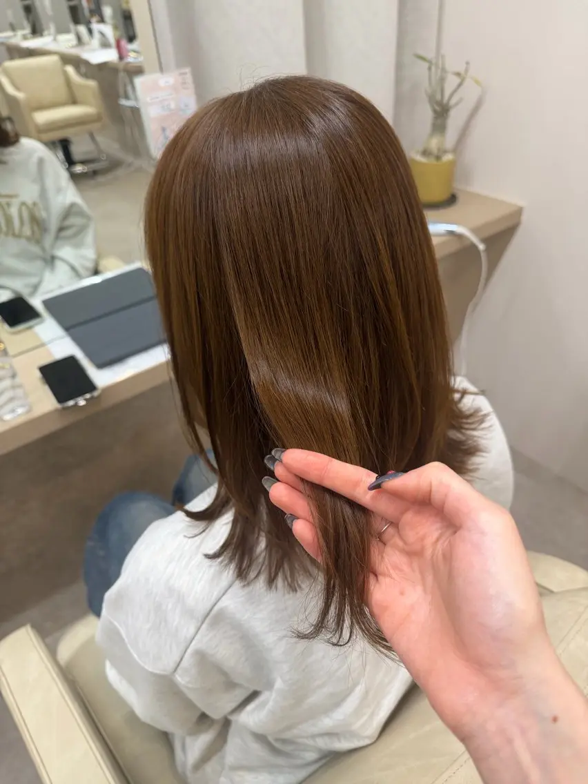【minimo限定】ブリーチなしWカラー＋トリートメント《プレゼント付き🎁》の写真