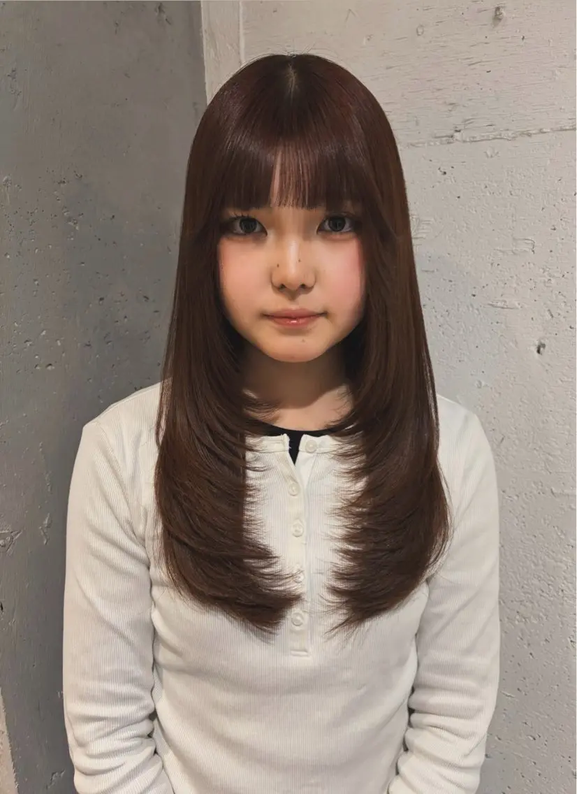 ロング カラー ブラウンカラー レイヤーカット Juna✂️ レイヤー / ボブのヘアスタイル