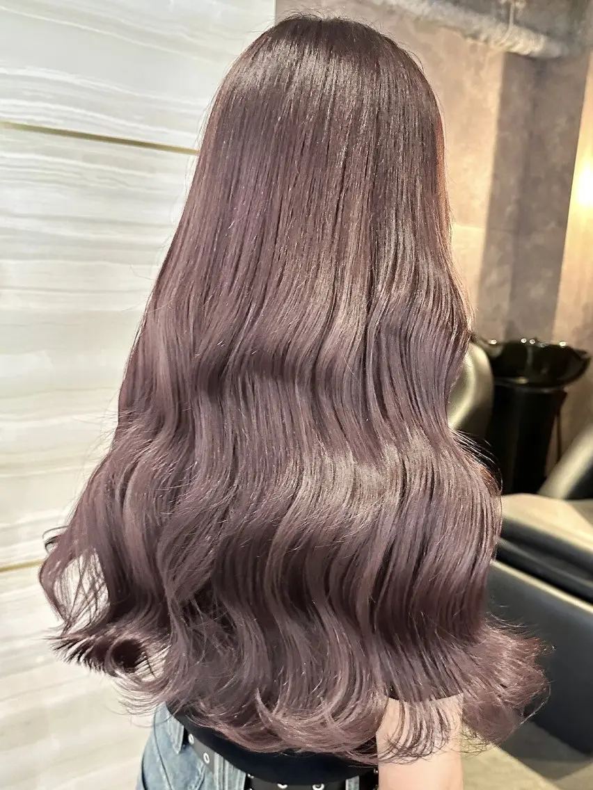 ロング カラー ブリーチ グレージュ ラベンダーカラー ラベンダーグレージュ ラベンダーグレー 🩶縮毛矯正/カラー /大宮/あやね⛓🩶のヘアスタイル