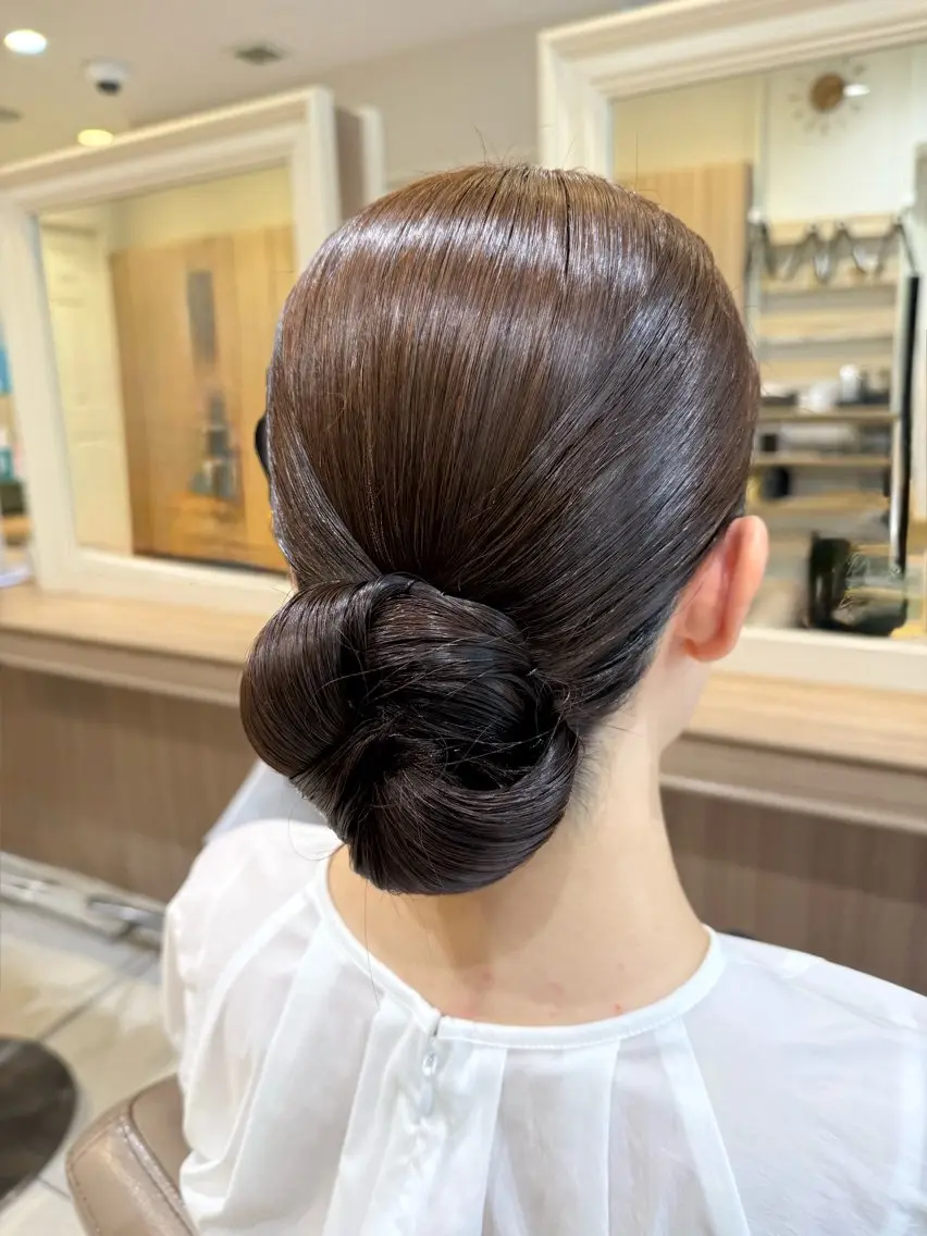 ミディアム ヘアアレンジ ヘアセット 韓国ヘアメイク🎀/ 縮毛矯正✨山本媛香のヘアスタイル