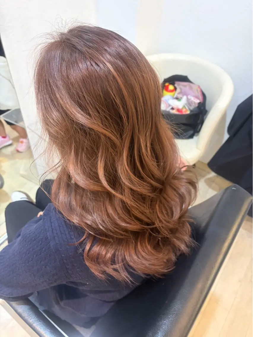セミロング ヘアカラー TIDEHAIR茨木 フルカラー/まやのヘアスタイル