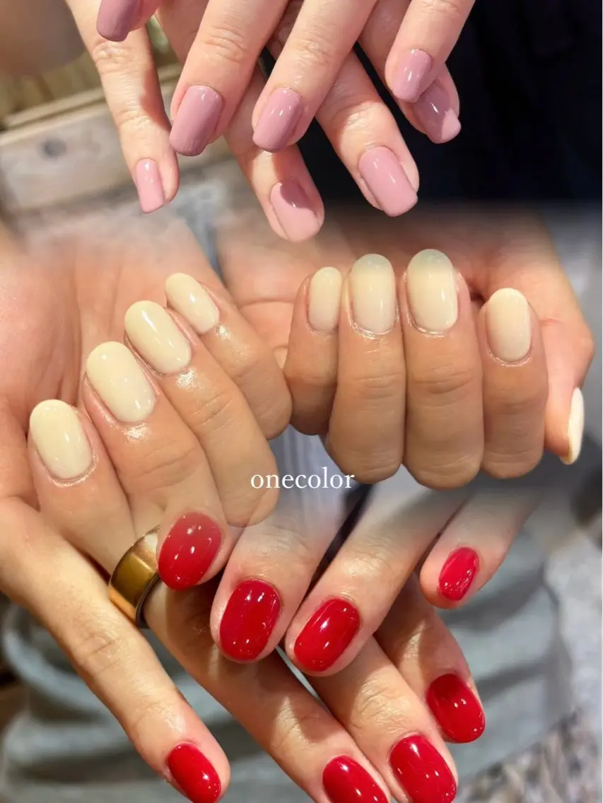 付け替えオフ不可♪ワンカラーのみ(オーロラネイル/マグネットネイル対象外)の写真