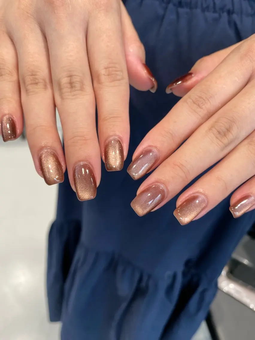 ネイル ジェルネイル マグネットネイル ニュアンスネイル ワンカラーネイル パラジェル 草加ニュアンスネイル 🌚hersのネイルデザイン