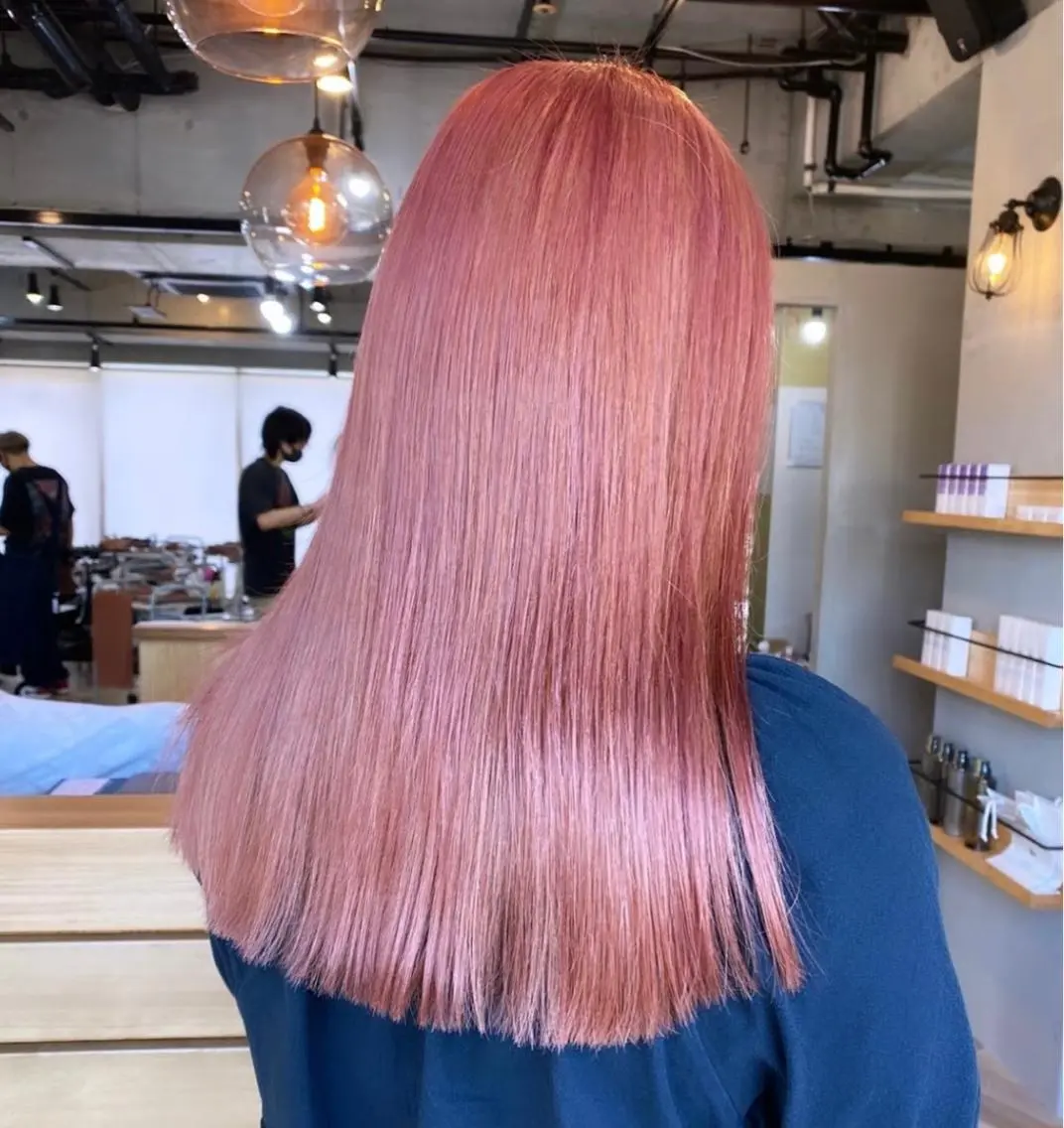ロング カラー PINQ ピンクのヘアスタイル
