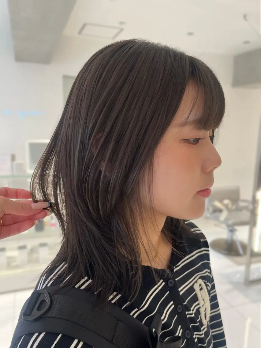 ミディアム カラー カット ヘアカラー haruka kobayashiのヘアスタイル