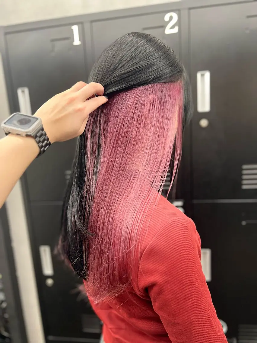 ロング カラー ピンクカラー カット ヘアカラー 透明感カラー特化🫧 🦋栗原🦋のヘアスタイル