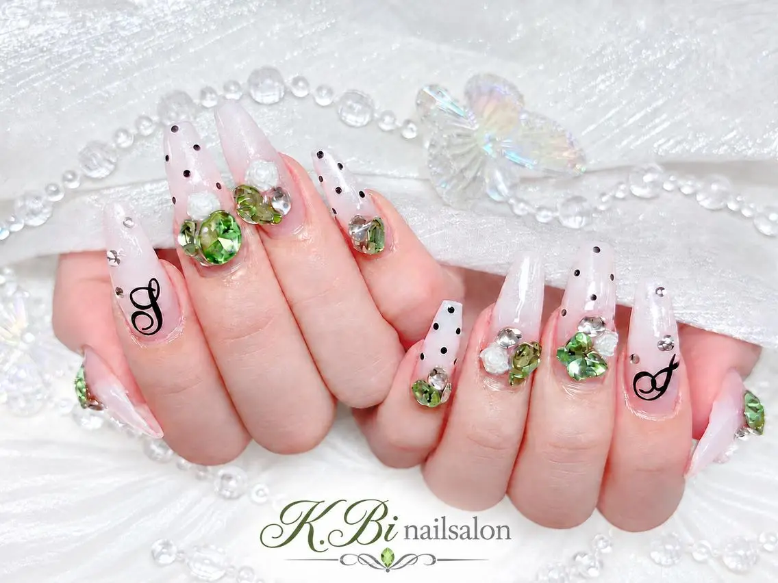 ネイル 成人式 ジェルネイル マグネットネイル 大理石ネイル(マーブル) 持ち込み ハンドネイル K.bi_nail ネイル長さ出し専門店のネイルデザイン