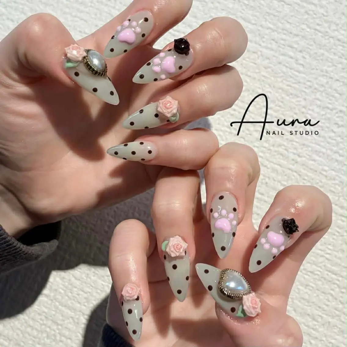 ネイル ハンドネイル Aura Nail HanNaのネイルデザイン
