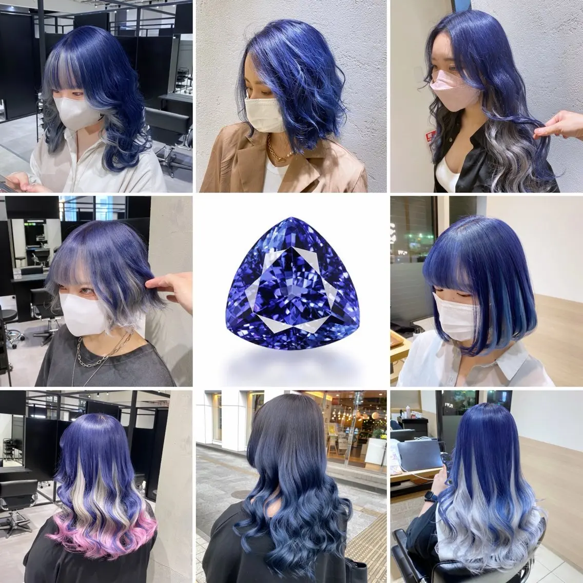 セミロング カラー ヘアカラー トリートメント 🆕ブリーチ髪質改善 🆕デザインカラーのヘアスタイル