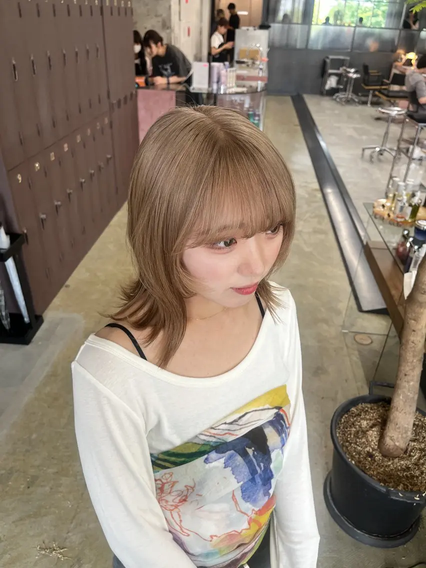 ミディアム カット ヘアカラー 中江 友哉のヘアスタイル