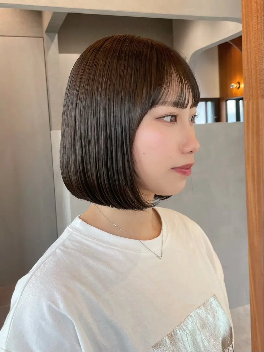 ショート ボブ 韓国風ヘア トリートメント カット トリートメント ボブ/縮毛矯正/レイ ヤー♡Natsukiのヘアスタイル