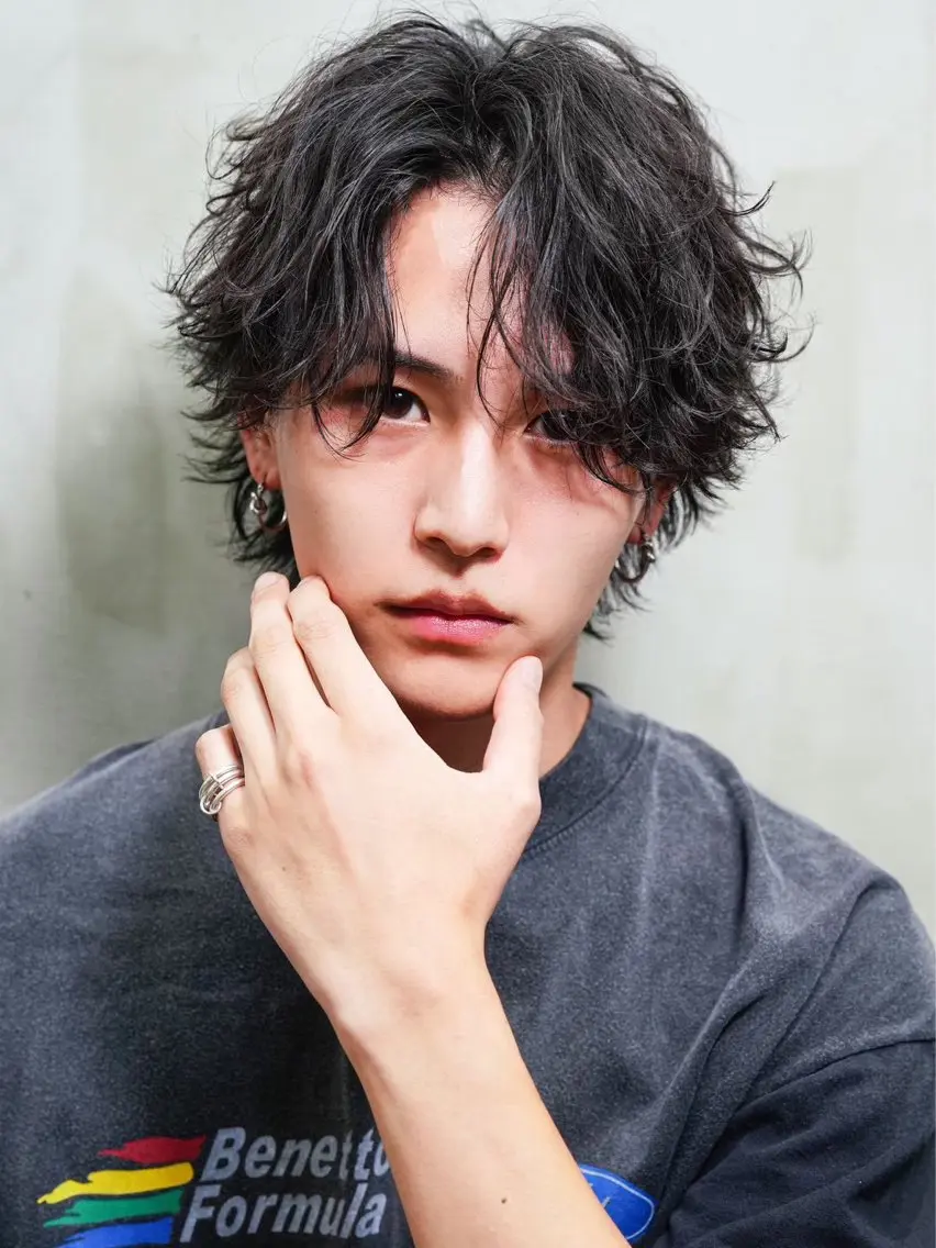 ミディアム パーマ トリートメント ヘアセット 蛯原 興輝のヘアスタイル